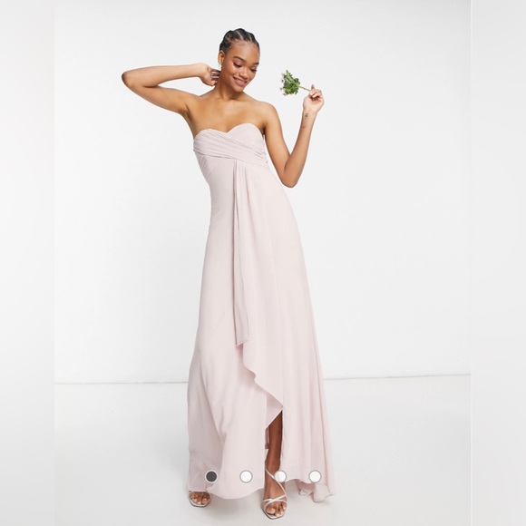 mink bridesmaid dresses asos | | Asos Pink Strapless Maxi Dress With Slit Waist-Inseam:36 x 30 quality polyester Girls Sequin Dress Blue Tulle Midi Semi